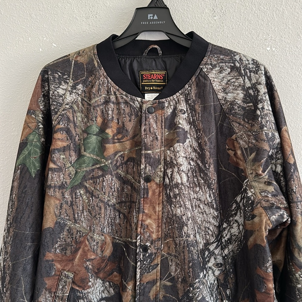 Mens Stearns Dry-wear Mossy Oak hunting cammo quilted jacket XL - Picture 3 of 7
